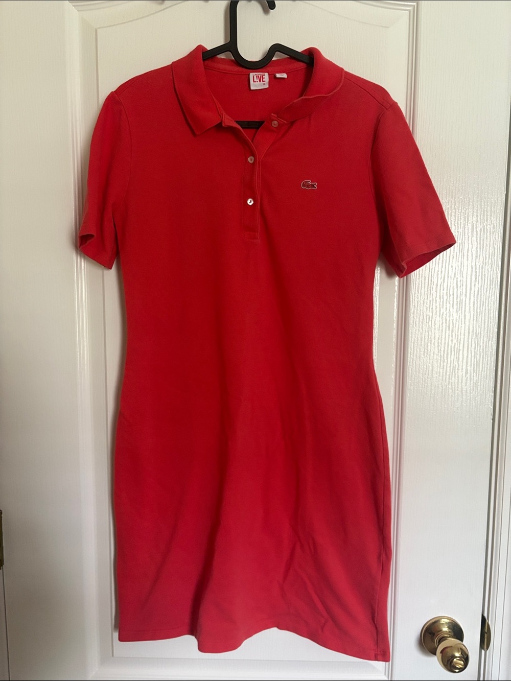 Lacoste Salmon Pink Polo Mini Dress